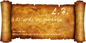 Légrádi Hartvig névjegykártya